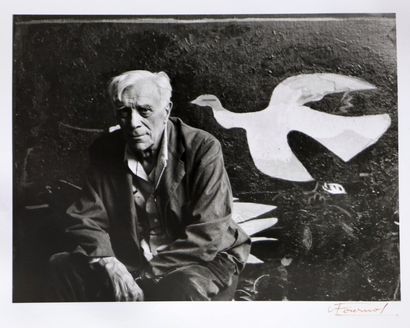 Luc Fournol (1931-2007) Georges Braque, vers 1955.
Tirage argentique postérieur 31...