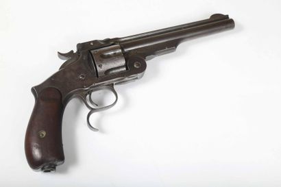 null Revolver type Smith & Wesson n°3 Russian, Third model six coups, calibre 44...