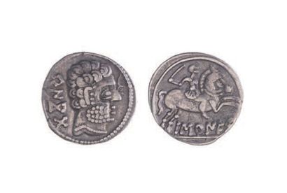 null ESPAGNE, Celtibéres.
Lot de 4 drachmes "IMONES" à la tête masculine et au cavalier...