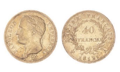 null FRANCE, NAPOLEON I (1804-1814).
40 f. laurée, 1812 Paris, G 1084.
TTB