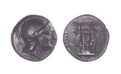 null CARIE, Calymna (vers 250 av.).
Didrachme (6,46 g.) à la tête casquée de guerrier....
