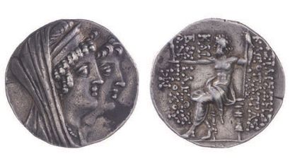 null GRECE.
Syrie, Antiochus VII (138-129).
Tétradrachme au buste diadémé du roi....