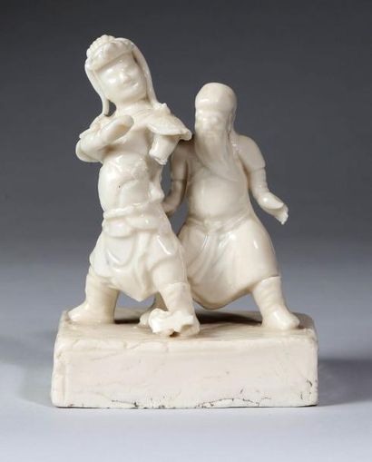 null Groupe de personnages en porcelaine blanc de Chine Chine, 17ème siècle.
Représentant...