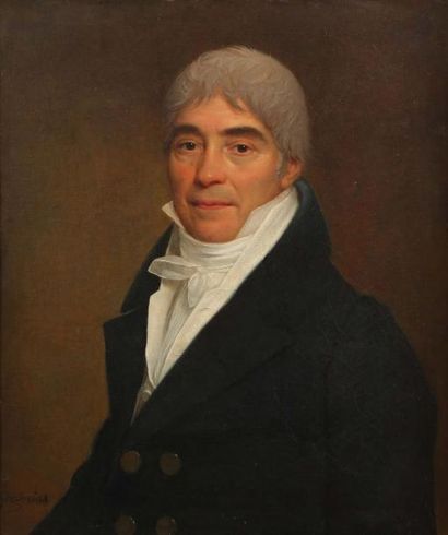 Albert J.F. GREGORIUS (1774-1853) Portrait d'homme en buste
Huile sur toile signée...