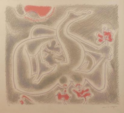 André MASSON (1896-1987) 
La fée aux pavots, 1970
Lithographie signée en bas à droite...