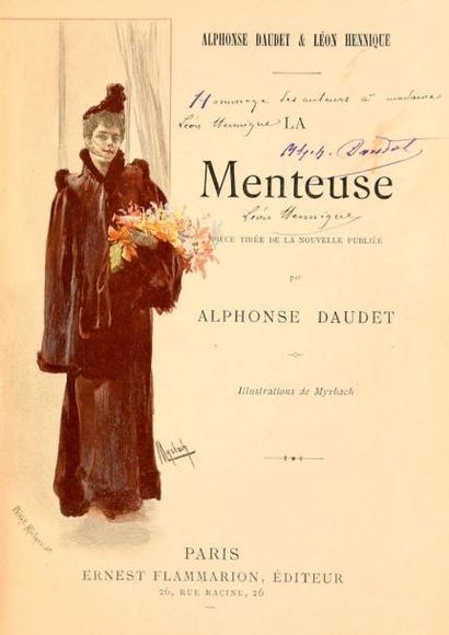 DAUDET (Alphonse) et Léon HENNIQUE La Menteuse, pièce tirée de la nouvelle publiée...