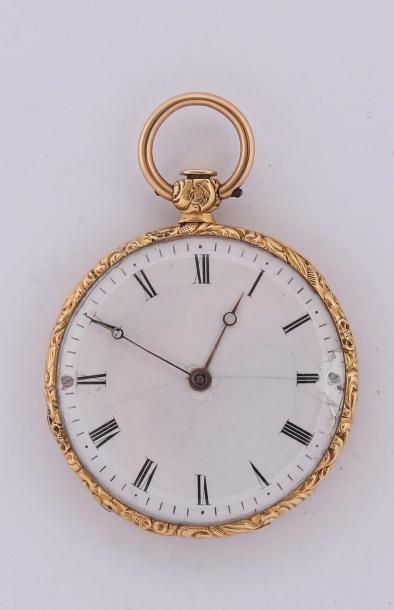 null Deux montres de col à cylindre en or (pb. 47gr), dont une signée de Lépine Place...