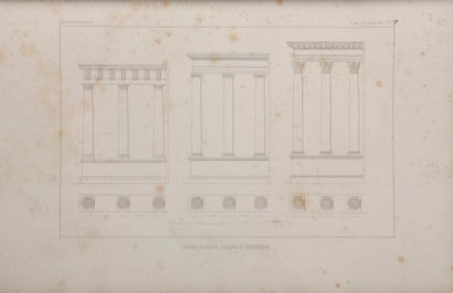 REYNAUD (Léonce) Traité d'architecture. Paris, Carilian-Goeury, Dalmont, 1850. 2...