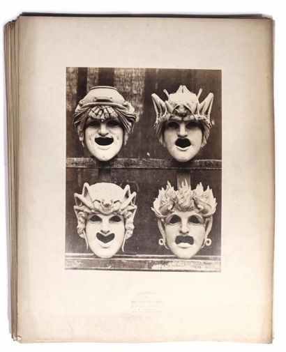 Émile DURANDELLE (1839-1917) Masques décoratifs et étapes de la construction de l'Opéra...