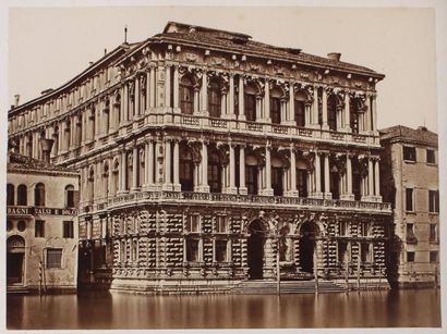Domenico Bresolin (1813-1899) 4 palais vénitiens, vers 1855, 4 épreuves légérement...
