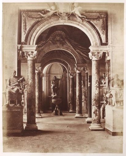 James Anderson (1813-1877) Palais du Vatican, 5 vues intérieurs des collections de...