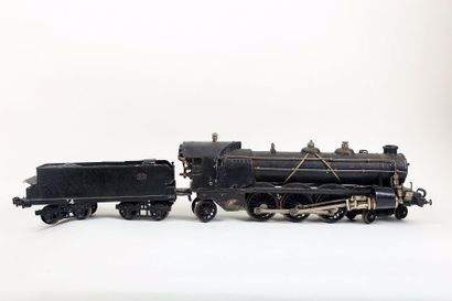 MARKLIN (écart 1) Locomotive et son tender, type 231, PLM noire (usures et accidents...