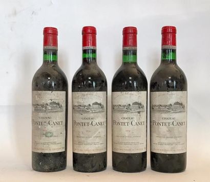 null 4 bouteilles CHÂTEAU PONTET CANET 5éme GCC - PAUILLAC 1974
Etiquettes légèrement...