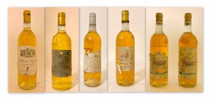 null LOT DE 6 bouteilles VINS LIQUOREAUX DE BORDEAUX: 2 bouteilles Ste. Croix du...