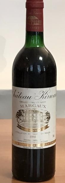 null 1 bouteille CHÂTEAU KIRWAN 3éme GCC Margaux 1988.