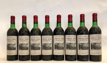 null 8 bouteilles CHÂTEAU NENIN - Pomerol 1976 - Niveaux: 1 bas goulot, 5 haut épaule...