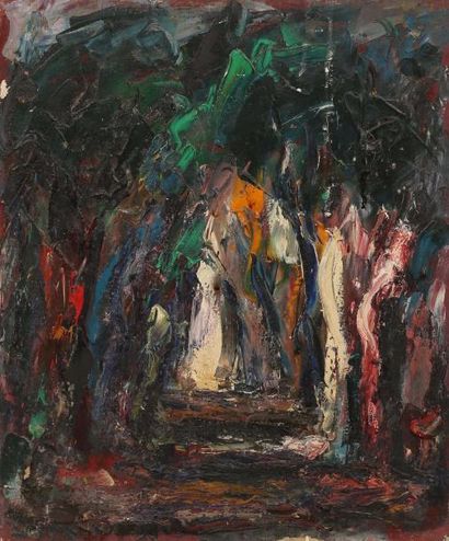 Elemer VAGH-WEINMANN (1906-1990) Forêt
Huile sur toile signée et titrée au dos.
47...