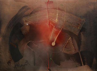 Augustin-François ARCHIGUILLE (1933) Soleil rouge, composition abstraite
Toile signée...