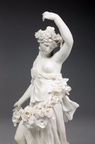null La déesse Flore Biscuit provenant d'un surtout de table France, vers 1830.
H....