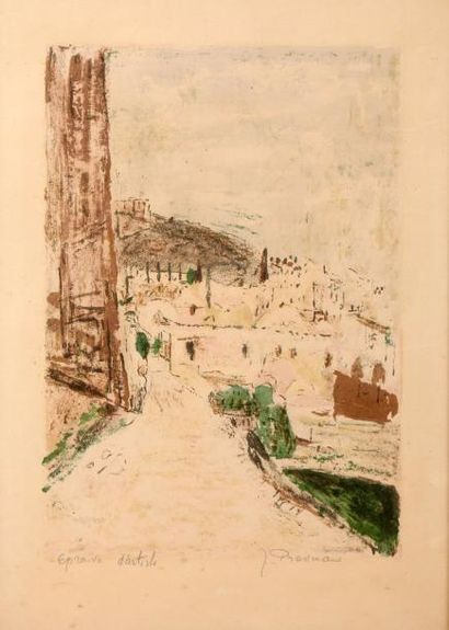 Joseph PRESSMANE (1904-1967) 
Le chemin de montagne
Lithographie, épreuve d'artiste...