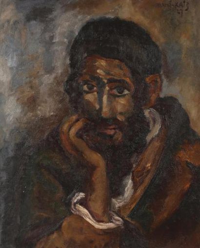 MANE-KATZ (1894-1962) 
Le Juif, 1927
Huile sur toile, signée et datée (19)27 en haut...