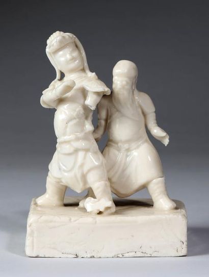null Groupe de personnages en porcelaine blanc de Chine
Chine, 17ème siècle.
Représentant...