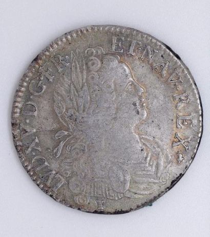 null Louis XV (1715-1774). Ecu de Navarre, 1718 Rennes. TTB/ Superbe.