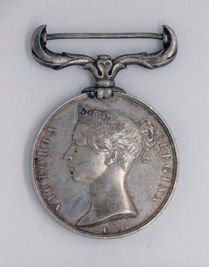 null ANGLETERRE. Médaille de Crimée en argent (1854) sans son ruban.