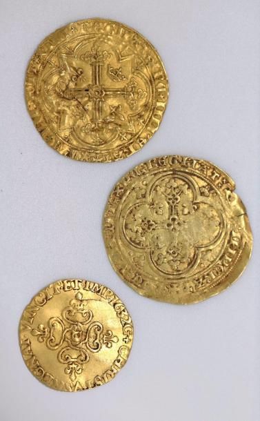 null Philippe VI de VALOIS (1328-1356). Ecu d'or (état TB) auquel on joint un franc...