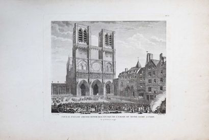 null FRANCE. Huit vues paysages et églises, tailles et artistes divers, 1829.