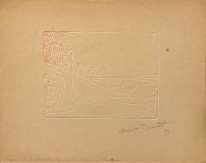 Maurice Dumont (1869-1899) Gravure estampée pour le programme de la soirée du Ministère...