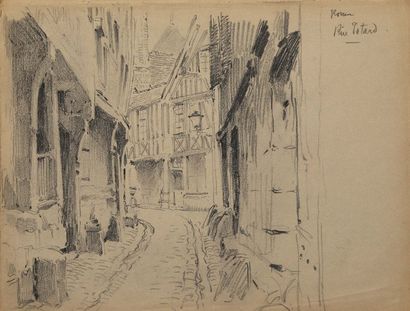 Georges SCOTT (1873-1942) Important carnet de dessins de l'artiste, "donné par sa...