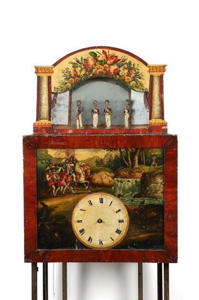null Horloge à orgue avec quatre soldats-musiciens
automates et cadran décoré d’un...