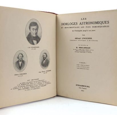 UNGERER, Alfred. Les horloges astronomiques et monumentales les plus remarquables...