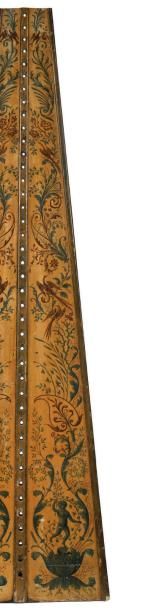 null Table d'harmonie de harpe à décor ‘Renaissance' d'angelots et coupes composées...