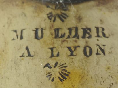 null Cornet en laiton à deux pistons Stoezel, signé ‘Muller à Lyon', v.1835.
Diamètre...