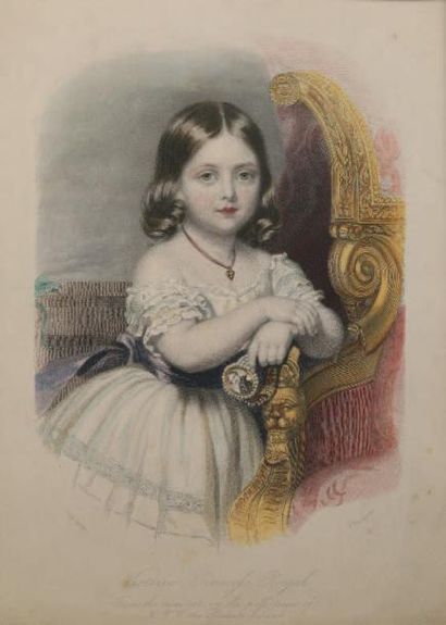 null Harpe de taille réduite fabriquée pour la fille aînée de la Reine Victoria,...