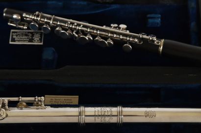 null Flûte traversière en argent, signée ‘The Haynes
Flute Mfd by Wm S. Haynes Co....