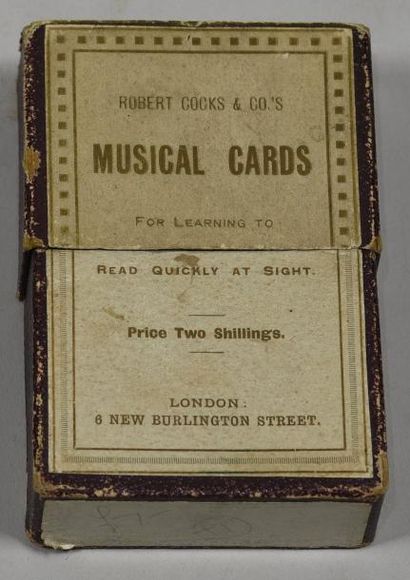 COCKS, Robert & C°. Musical Cards, being an easy method of learning the notes and...