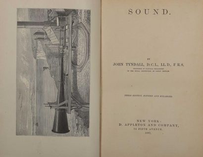 TYNDALL, John. Sound, 3e édition américaine, revue et agrandie, New York 1897. Demi...