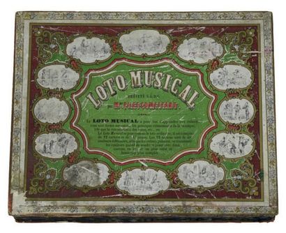 null ‘Le Loto Musical de Mme Pilet-Comettant', vers 1870. Boîte imprimée en couleurs...