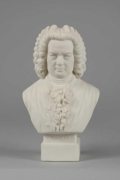 null Compositeur. Portrait en buste de Bach en biscuit
Parian signé ‘R & L Ltd'....