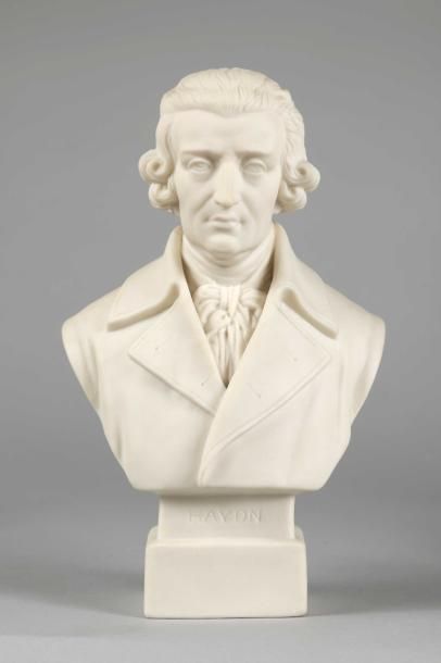 null Compositeur. Portrait en buste de Haydn en biscuit
Parian signé ‘R & L Ltd'....