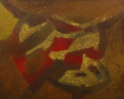 Paul ACKERMAN (1908-1981) Morceau de soleil
Huile sur toile.
Signée en bas à droite.
65...