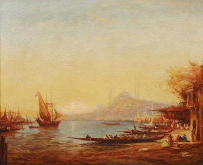 Adolphe BACHMANN (c.1880-?) Constantinople
Huile sur toile.
55 x 46 cm