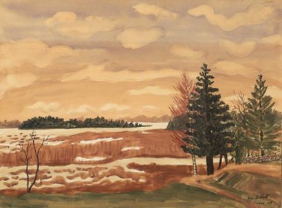 Ben SILBERT (1893-1940) Paysage d'automne, Finlande
Aquarelle.

Signée en bas à droite,...
