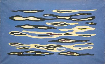 Yves LALOI (1920-1999) La mer Huile sur toile signée en bas à droite 38 x 62 cm