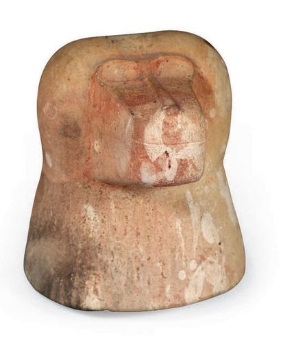 null Bouchon de vase canope
A l'effigie du dieu Thot sous sa forme de babouin.
Calcaire,...