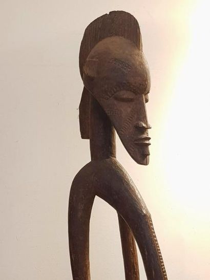 null Statue de style Senoufo, Côte d'Ivoire Bois à patine brune 156 cm
Production...