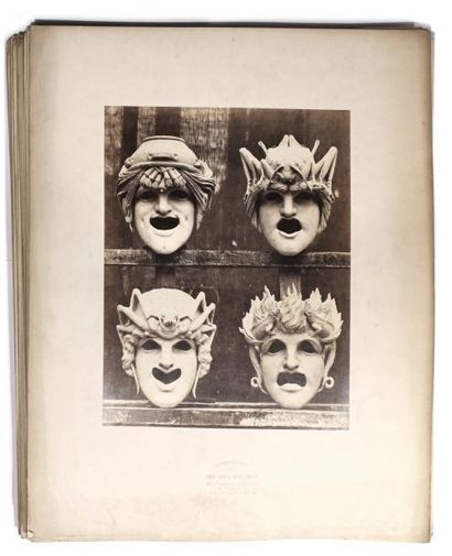 Delmaet et Durandelle Construction de l'Opéra Garnier dont masques décoratifs, 1866-1869....